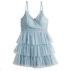 Light Blue Ruffle Dress